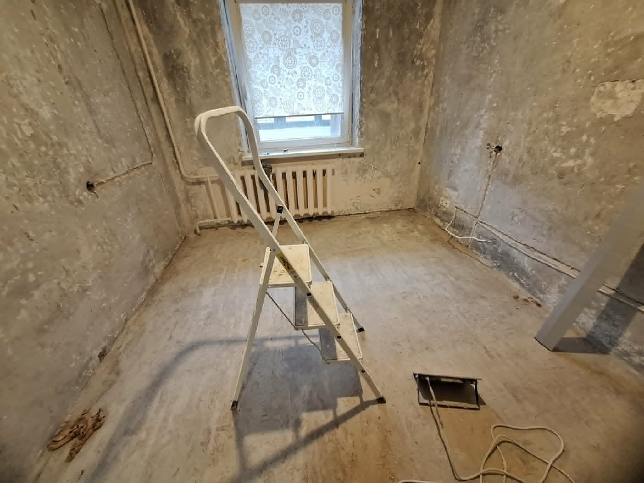 Vidaus apdailos darbai prieš remontą